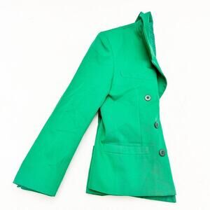 St. Michael Wool Blend Bright Green 3-Button Blazer Size 10